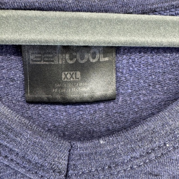 32 COOL Plus Size XXL Navy Blue Short Sleeve Cotton T Shirt Dress Pockets - Picture 4 of 9